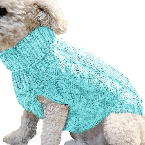 Winter-Hundekleidung für Chihuahua, weiche Welpen, Kätzchen, hohe Kragen, einfarbig, Design, Pullover, modische Kleidung für Hunde und Katzen von KUOCA