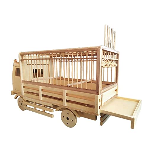 KUYWLMKMZZ Vogelträger Kreativer Vogelkäfig Haustier liefert Indoor kleine Vogelkäfig-Vogelträger mit 2 kleinen Papagei-Fütterungsbecher Haustierzubehör (Color : A) von KUYWLMKMZZ
