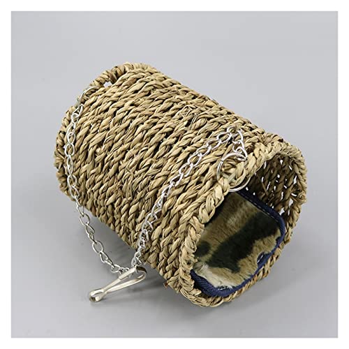 KUYWLMKMZZ Vogelträger Natürliche Faser Komfortables Vogelhaus Hängen Vogelhaus Vogel Nest Garten Fensterdekoration Haustierzubehör (Color : A) von KUYWLMKMZZ