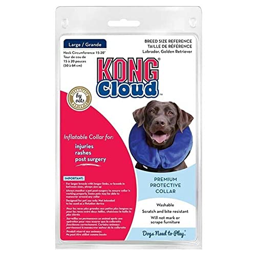 Kong - Wolkenhalsband, aufblasbares Halsband, für Verletzungen, Ausschläge und nach Operationen, für große Hunde von KONG