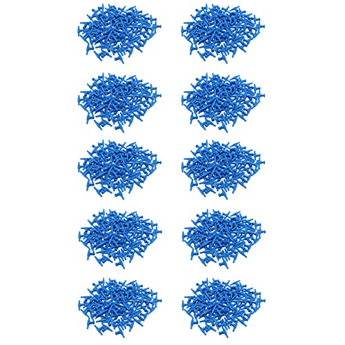 KVSERT 1000 Stück blaue Kunststoff-2-Wege-Aquarium-Pumpen-Steuerventil für 4 mm Rohre von KVSERT