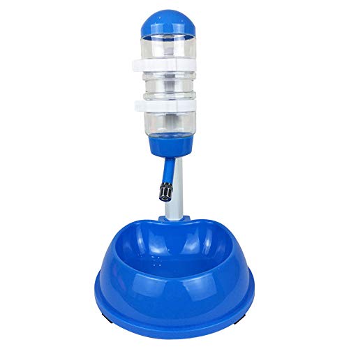 KVSERT Automatischer Haustiertrinker Hundenäpfe Wasserflaschen Universal Hundetrinker Futterspender Hubbarer Napf Welpe Haustier Produkte - Blau von KVSERT