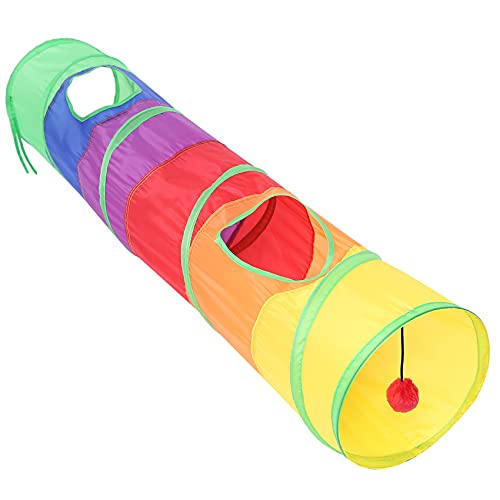 KVSERT Pet Tube Faltbares Spielspielzeug Indoor Kitty Welpen Spielzeug für Puzzle Training Verstecken Training mit Ball und von KVSERT