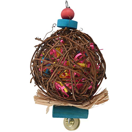 KVSERT Vogelkauspielzeug für Papageien, natürliches Rattan, Ballkäfig, Spielzeug für , Papageien, afrikanische Nymphensittiche, Sittiche, Lovebird, Käfigspielzeug KVSERT Vogelkauspielzeug für Papageien, natürliches Rattan, Ballkäfig, Spielzeug für , Papageien, afrikanische Nymphensittiche, Sittiche, Lovebird, Käfigspielzeug von KVSERT