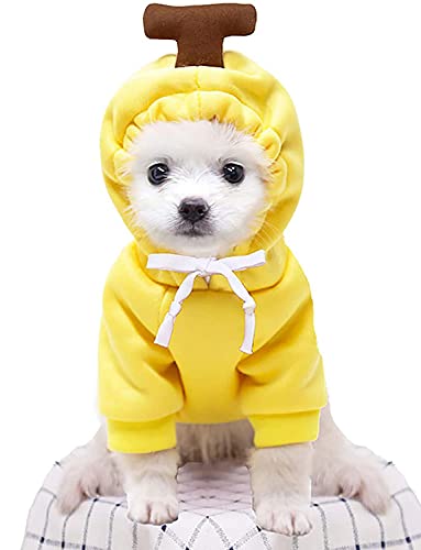 KVV Hunde-Kapuzenpullover mit niedlichem Frosch-Design, warme Jacke für Haustiere, kaltes Wetter, Kleidung für Katzen, Welpen, kleine und große Hunde (YW-M) von KVV