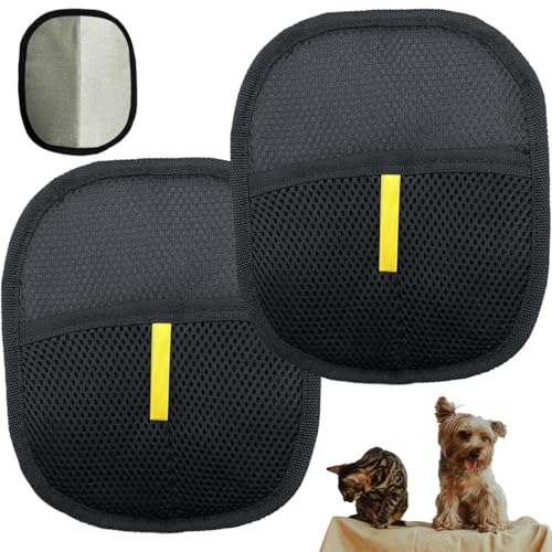 KVZVK Tierhaarentferner-Handschuhe, wiederverwendbar, elektrostatische Handschuhe für Hunde, Katzen und Pferde, langes und kurzes Haar, 2 Stück von KVZVK