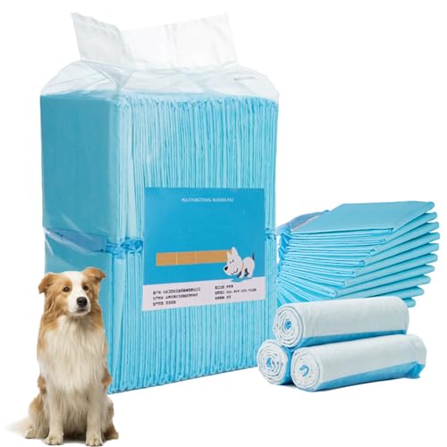 KWHEUKJL Bulling Dog and Puppy Pee Pads, Puppy Pads, Large Pet Training and Puppy Pads Pee, Disposable Pee Pads for Dogs Cats Rabbit, Standard Absorbency, Pack of 100 (L(40pcs)) von KWHEUKJL