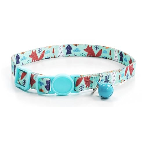 Buntes bedrucktes Halsband für Welpen, Halskette, verstellbares Halsband, Geschirr, niedliches Muster, Hundehalsband, Glocken, Zubehör W1s0, Haustier mit Buntes bedrucktes Halsband für Welpen, Halskette, verstellbares Halsband, Geschirr, niedliches Muster, Hundehalsband, Glocken, Zubehör W1s0, Haustier mit von KWJNH
