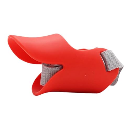 Maulkörbe für Hunde, Silikon-Enten-Mund-Form, Silikon-Beißmaulkörbe, Bellen, verstellbar, mit Bändern von KWJNH