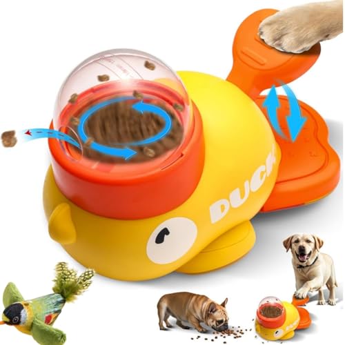 Entenform Hund Slow Feeder Spielzeug für Haustier Futterspender Katzen Hund Interaktion Leckerlis Futterspender für Anreicherung und Unterhaltung von KWJTOY