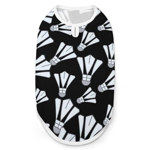 Badminton-Hundehemd, Katzenkleidung, Sommer, atmungsaktiver Pullover, ärmelloses Tanktop für kleine, mittelgroße und große Haustiere Badminton-Hundehemd, Katzenkleidung, Sommer, atmungsaktiver Pullover, ärmelloses Tanktop für kleine, mittelgroße und große Haustiere von KWQDOZF