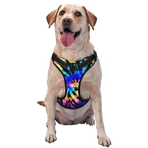 Blaues Batik-Hundegeschirr, kein Ziehen, verstellbar, für draußen, für Training, Spazierengehen, kein Würgen Blaues Batik-Hundegeschirr, kein Ziehen, verstellbar, für draußen, für Training, Spazierengehen, kein Würgen von KWQDOZF
