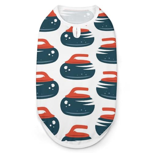 Curling-Hundehemd, Katzenkleidung, Sommer, atmungsaktiver Pullover, ärmelloses Tanktop für kleine, mittelgroße und große Haustiere Curling-Hundehemd, Katzenkleidung, Sommer, atmungsaktiver Pullover, ärmelloses Tanktop für kleine, mittelgroße und große Haustiere von KWQDOZF