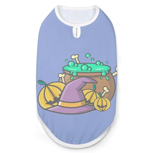 Halloween-Kostüme für HundeM Halloween-T-Shirts für kleine Hunde und Katzen, atmungsaktiv, Hundekleidung, Welpen-T-Shirt, Weste, weich und leicht, für kleine und große Hunde 2u2bhc0q0e0m von KWQDOZF