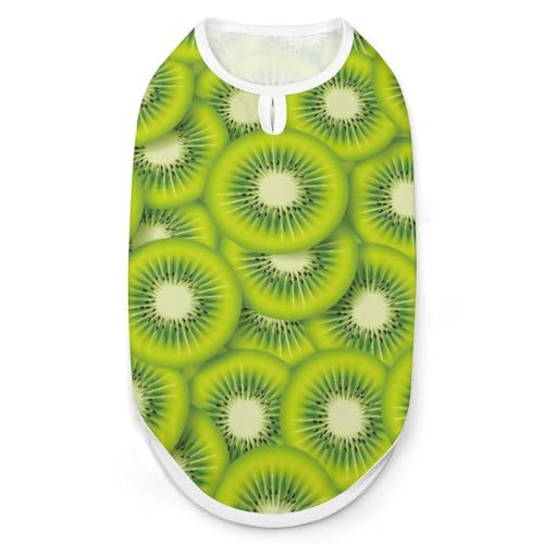 Haustier-Unterhemd mit Kiwi-Obst-Aufdruck, ärmellos, weiches Tanktop für Katzen und Hunde, XL Haustier-Unterhemd mit Kiwi-Obst-Aufdruck, ärmellos, weiches Tanktop für Katzen und Hunde, XL von KWQDOZF