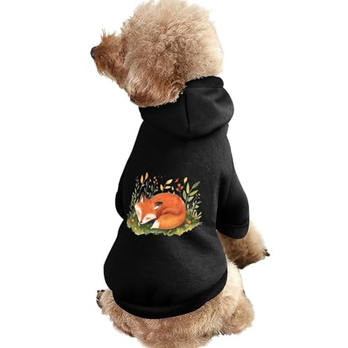 Hunde-Kapuzenpullover mit Aufdruck „EIN schlafender Fuchs, lustiger Winter-Hundepullover, Katzen-Kapuzen-Welpen-Outfit, süßes Kostüm für kleine, mittelgroße und große Hunde und Katzen Hunde-Kapuzenpullover mit Aufdruck „EIN schlafender Fuchs, lustiger Winter-Hundepullover, Katzen-Kapuzen-Welpen-Outfit, süßes Kostüm für kleine, mittelgroße und große Hunde und Katzen von KWQDOZF