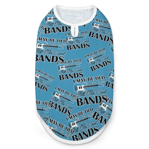 Hunde-Shirt mit Aufschrift „Got to See All Cool Bands, Katzenkleidung, Sommer, atmungsaktiver Pullover, ärmellos, Tanktop für kleine, mittelgroße und große Haustiere Hunde-Shirt mit Aufschrift „Got to See All Cool Bands, Katzenkleidung, Sommer, atmungsaktiver Pullover, ärmellos, Tanktop für kleine, mittelgroße und große Haustiere von KWQDOZF