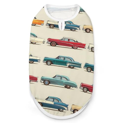 Hunde-Shirt und Katzenkleidung mit Alten amerikanischen Autos, atmungsaktiver Sommerpullover, ärmellos, Tanktop für kleine, mittelgroße und große Haustiere Hunde-Shirt und Katzenkleidung mit Alten amerikanischen Autos, atmungsaktiver Sommerpullover, ärmellos, Tanktop für kleine, mittelgroße und große Haustiere von KWQDOZF