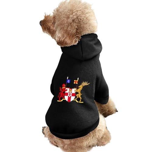 Kapuzenpullover für Hunde mit Wappen von Nordirland, Bedruckt, lustiges Winter-Hunde-Sweatshirt, Katzen-Kapuzen-Welpen-Outfit, süßes Kostüm für kleine, mittelgroße und große Hunde und Katzen Kapuzenpullover für Hunde mit Wappen von Nordirland, Bedruckt, lustiges Winter-Hunde-Sweatshirt, Katzen-Kapuzen-Welpen-Outfit, süßes Kostüm für kleine, mittelgroße und große Hunde und Katzen von KWQDOZF