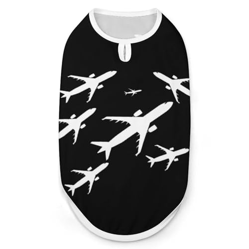Little Planes Hunde- und Katzenkleidung, Sommer-T-Shirt, grafische Weste, ärmellos, Haustier-Tanktop Little Planes Hunde- und Katzenkleidung, Sommer-T-Shirt, grafische Weste, ärmellos, Haustier-Tanktop von KWQDOZF