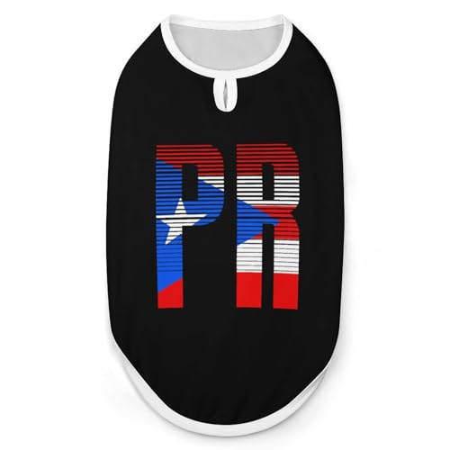 PR-Flagge US-Kleidung für Hunde und Katzen, Sommer-T-Shirt, grafische Weste, ärmellos, Haustier-Tanktop PR-Flagge US-Kleidung für Hunde und Katzen, Sommer-T-Shirt, grafische Weste, ärmellos, Haustier-Tanktop von KWQDOZF