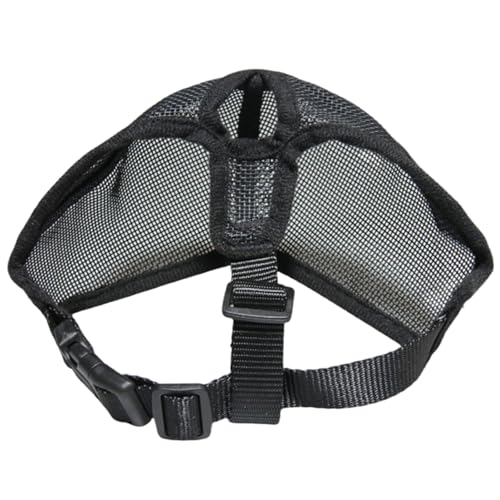 Hundekorb Maulkorb, Mesh-Nylon-Maulkorb for Hunde mit Riemenverstellung for Frenchie, Mehrfarbig, mehrere Größen(Black,XL) von KXAOXGRC