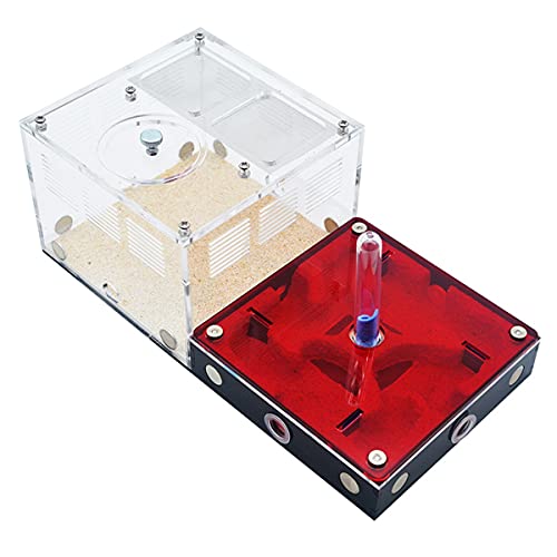 Ameisennest Unbegrenzte Erweiterung Beton Ameisenhaus Acryl Ameisenfarm mit Wasserturm Flache Ameisen-Lebensraum Insektenbox Ameisen Futterbox Ameisen Haustierwerkstatt Einzigartige Geschenke (Farbe: C) von KXCR