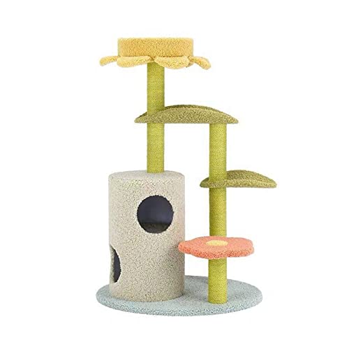Katzenbaum, Katzenturm mit Sisal-Kratzbaum für Hauskatzen, 119 cm langes mehrstöckiges Katzenhaus mit Kätzchenspielzeug, Katzenmöbel für Kätzchen und Erwachsene Katzen Katzenbaum, Katzenturm mit Sisal-Kratzbaum für Hauskatzen, 119 cm langes mehrstöckiges Katzenhaus mit Kätzchenspielzeug, Katzenmöbel für Kätzchen und Erwachsene Katzen von KXQYIKYI