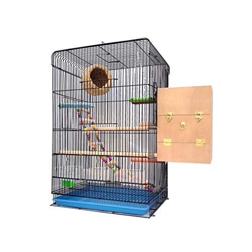 Massiver Vogelkäfig, großer Vogelkäfig für Wellensittiche, Finken, Lovebird, tragbar, große Vögel, Reisekäfig, Haustierhaus, 60 cm, mit Leiter, Hängespielzeug für Lovebirds Finken, Papageien, Massiver Vogelkäfig, großer Vogelkäfig für Wellensittiche, Finken, Lovebird, tragbar, große Vögel, Reisekäfig, Haustierhaus, 60 cm, mit Leiter, Hängespielzeug für Lovebirds Finken, Papageien, von KXQYIKYI