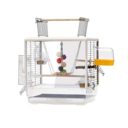 Massiver Vogelkäfig Kleine Größe Vögel Reisekäfig Haustier Zuhause Offene Oberseite Vogelkäfig für Wellensittiche Lovebirds 61 cm hoch, Ornamentaler Vogelkäfig mit Spielzeug für Lovebirds Finken Massiver Vogelkäfig Kleine Größe Vögel Reisekäfig Haustier Zuhause Offene Oberseite Vogelkäfig für Wellensittiche Lovebirds 61 cm hoch, Ornamentaler Vogelkäfig mit Spielzeug für Lovebirds Finken von KXQYIKYI