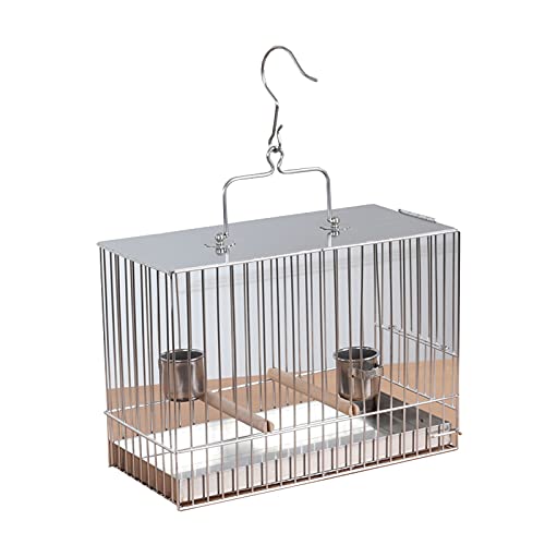 Solide Voliere für drinnen und draußen, tragbar, Edelstahl, leicht, für Haustiere, Vogelkäfig, transparent, für kleine Vögel, Vogelkäfig, Sittichkäfig (OneColor 11.4) von KXQYIKYI