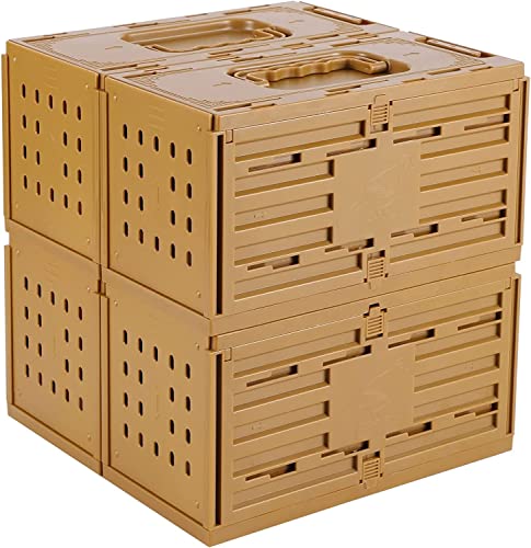 Solider tragbarer Vogelkäfig, rechteckig, Flugkäfig, Haustierprodukte, Vogelkäfig, Papageien, Vogelzuchtbox, Heimkiste, Gehege für Vögel (Braun, 4 Stück) von KXQYIKYI