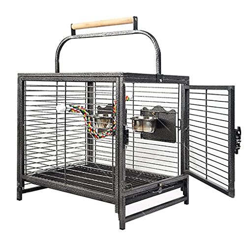 Vogelkäfig/Vogelkäfig, Haustier-Brettungskäfig, Papageienvogelkäfig, Reisekäfig, Grau, tragbarer Käfig, Auto, Haustier, Outdoor, Papageien, Kanarienvögel, Vogelkäfig, Papageien, Voliere, schwarz Vogelkäfig/Vogelkäfig, Haustier-Brettungskäfig, Papageienvogelkäfig, Reisekäfig, Grau, tragbarer Käfig, Auto, Haustier, Outdoor, Papageien, Kanarienvögel, Vogelkäfig, Papageien, Voliere, schwarz von KXQYIKYI