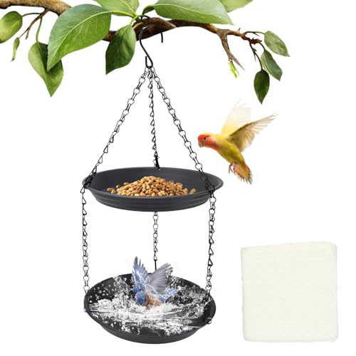 Vogeltränke Hängend zweistufige Ausführung Vogelbad Hängend 22x22x3cm Vogelfutterspender für Wildvögel Aufhängen Vogelfutterhaus Kunststoff Winterfest Vogelbad zum Vögel im Garten/Balkon Vogeltränke Hängend zweistufige Ausführung Vogelbad Hängend 22x22x3cm Vogelfutterspender für Wildvögel Aufhängen Vogelfutterhaus Kunststoff Winterfest Vogelbad zum Vögel im Garten/Balkon von KXVXXV