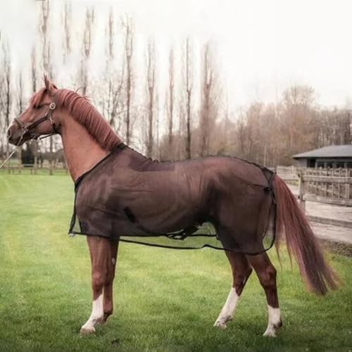 Fliegendecke für Pferde, 185,4 cm, leichtes Netzgewebe, atmungsaktiv, Sommerpferdedecke mit Bändern für Stall oder Turnout Fliegendecke für Pferde, 185,4 cm, leichtes Netzgewebe, atmungsaktiv, Sommerpferdedecke mit Bändern für Stall oder Turnout von KXWDKJ