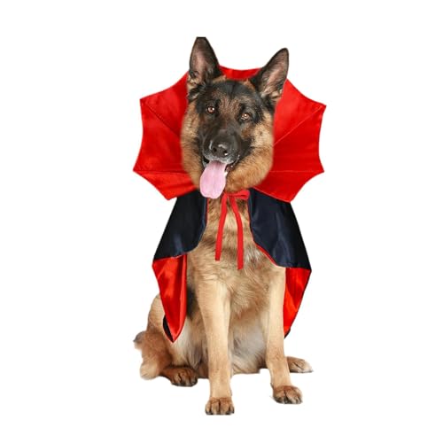 Großes Hundekostüm, Halloween-Kostüme für Hunde, große lustige Fledermaus-Umhänge für Golden Retriever, Labrador, Dobermann und Schäferhund, Größe L von KXWDKJ