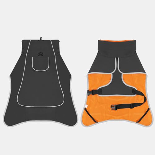Hunde-Regenmantel für große Hunde, große Hunde, mit Schnalle auf der Rückseite, für Outdoor-Abenteuer, Spaziergänge, Schwarz, Größe M von KXWDKJ