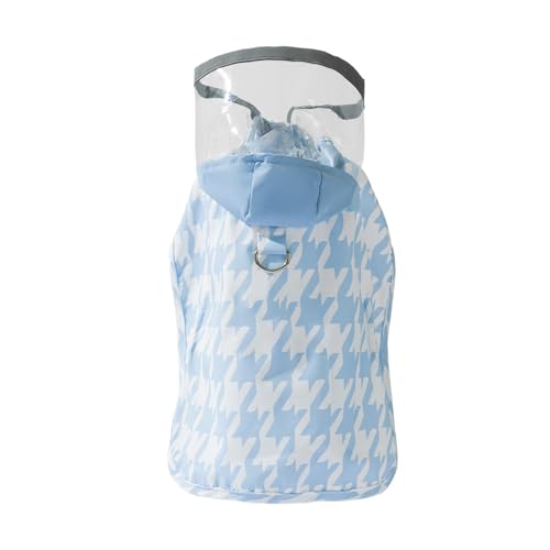 Hunde-Regenmantel für kleine Hunde, mit Kapuze, Leine, Schnalle auf der Rückseite, für Outdoor-Abenteuer, Spaziergänge, Größe XL von KXWDKJ