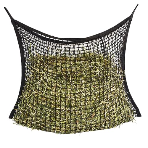 KXWDKJ Heunetz, Futterbeutel für Pferde und Ziegen, langsamere Fütterung (Schwarz, 203,2 x 228,6 cm) von KXWDKJ
