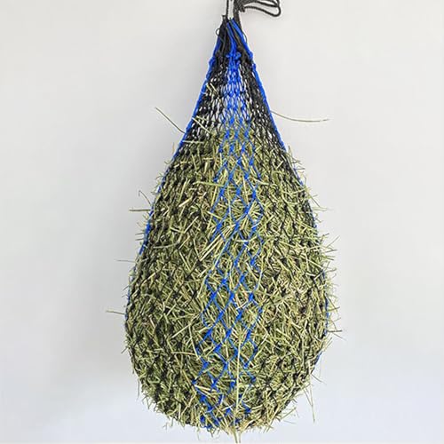KXWDKJ Heunetz für Pferde, 3,8 cm Löcher, Blau / Schwarz für langsamere Fütterung (2 Stück, 101,6 cm) von KXWDKJ