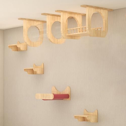 Katzenmöbel zur Wandmontage, Katzentreppe für Wand, kann 10-15 kg tragen, inklusive Bettbrücke, Stufen, Tunnel Katzenmöbel zur Wandmontage, Katzentreppe für Wand, kann 10-15 kg tragen, inklusive Bettbrücke, Stufen, Tunnel von KXWDKJ