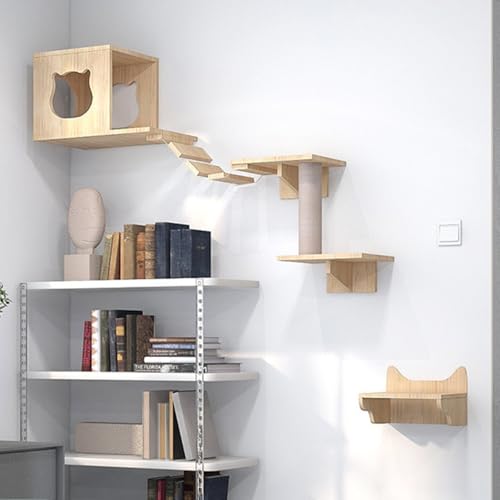 Katzentreppe für Wand, Wand, Katzenmöbel, inklusive Hausstufen, Sprungplattform, kann 10-15 kg tragen Katzentreppe für Wand, Wand, Katzenmöbel, inklusive Hausstufen, Sprungplattform, kann 10-15 kg tragen von KXWDKJ