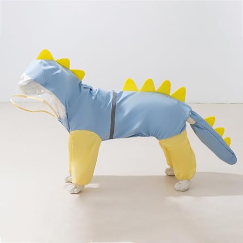 Regenjacke für Hunde, große Hunde, wasserdicht, für mittelgroße und große Hunde wie Golden Retriever, Labrador, Dobermänner und Schäferhunde (Blaugelb, 6XL) von KXWDKJ