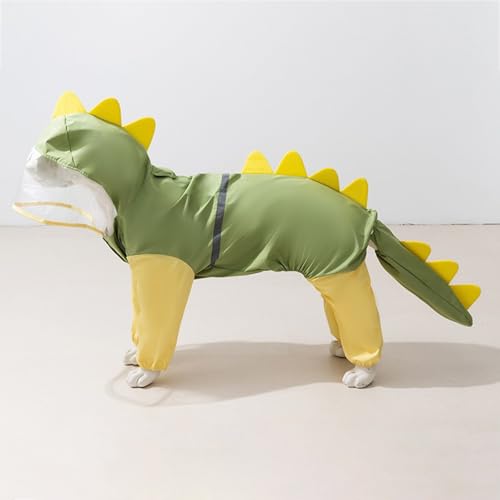 Regenjacke für Hunde, große Hunde, wasserdicht, für mittelgroße und große Hunde wie Golden Retriever, Labrador, Dobermänner und Schäferhunde (Grüngelb, 6XL) von KXWDKJ