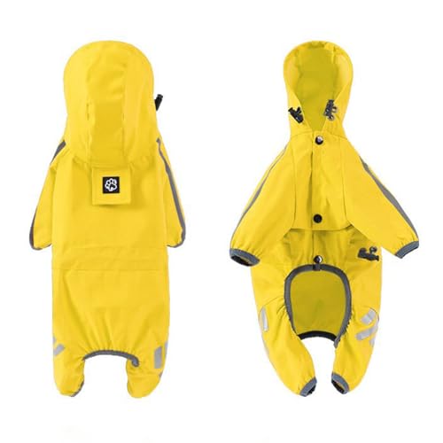 Regenmäntel für Hunde, Regenjacke für Hunde mit Kapuze, Loch für die Leine für Outdoor-Abenteuer, Spaziergänge, Gelb, Größe XXL Regenmäntel für Hunde, Regenjacke für Hunde mit Kapuze, Loch für die Leine für Outdoor-Abenteuer, Spaziergänge, Gelb, Größe XXL von KXWDKJ