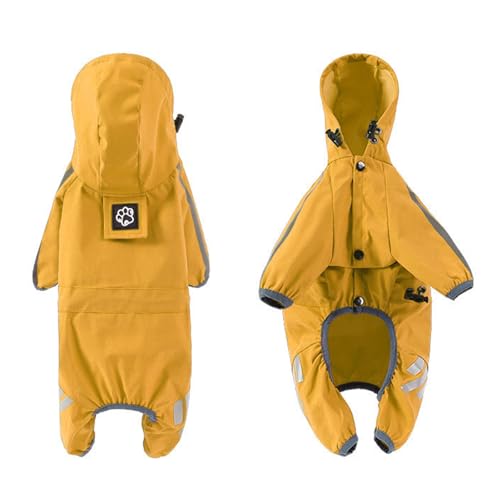 Regenmäntel für Hunde, Regenjacke für Hunde mit Kapuze, Loch für die Leine für Outdoor-Abenteuer, Spaziergänge, Orange, Größe L Regenmäntel für Hunde, Regenjacke für Hunde mit Kapuze, Loch für die Leine für Outdoor-Abenteuer, Spaziergänge, Orange, Größe L von KXWDKJ