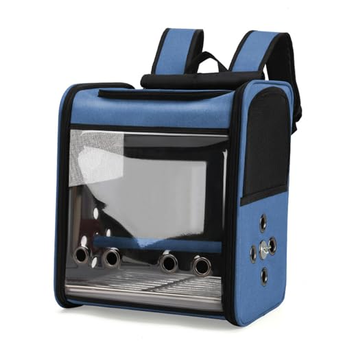 Vogel-Kinderwagen mit Sitzstange, 35,6 x 27,9 x 40,6 cm, Panoramablick mit 3 seitlichen Belüftungsschlitzen, herausnehmbares Tablett für Sittiche, Wellensittiche, Blau Vogel-Kinderwagen mit Sitzstange, 35,6 x 27,9 x 40,6 cm, Panoramablick mit 3 seitlichen Belüftungsschlitzen, herausnehmbares Tablett für Sittiche, Wellensittiche, Blau von KXWDKJ