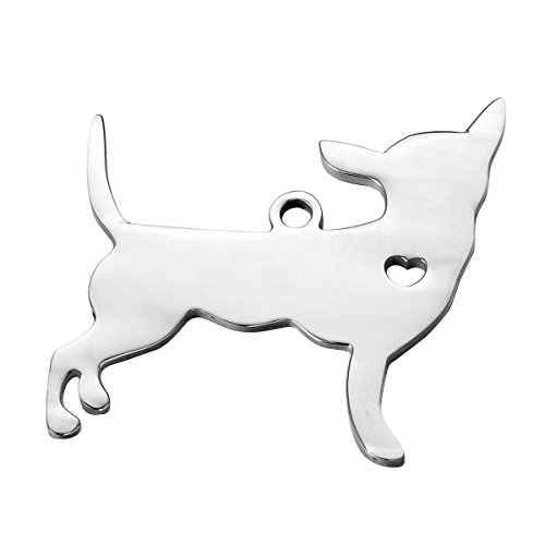KY Jewelry Haustiermarke für Hunde und Katzen, personalisierbar, viele Formen zur Auswahl, Edelstahl von KY Jewelry
