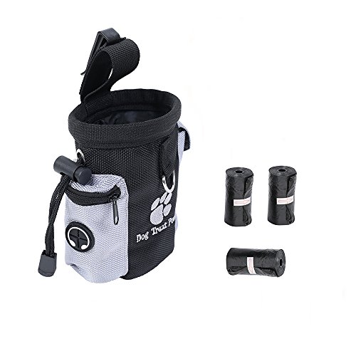 KYD Hundeleckerlibeutel Hüfttasche - 3 Rollen Hundekotbeutel - Wasserdicht - Handsfree Trainingstasche von KYD
