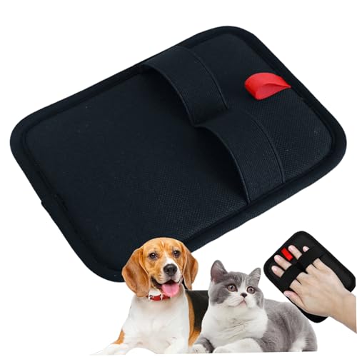 KYEQATY Haustierhaarentferner Elektrostatische Handschuhe tragbare Wiederverwendbare doppelseitige Haustierhaarentfernungshandschuhe für Hunde Katzen von KYEQATY